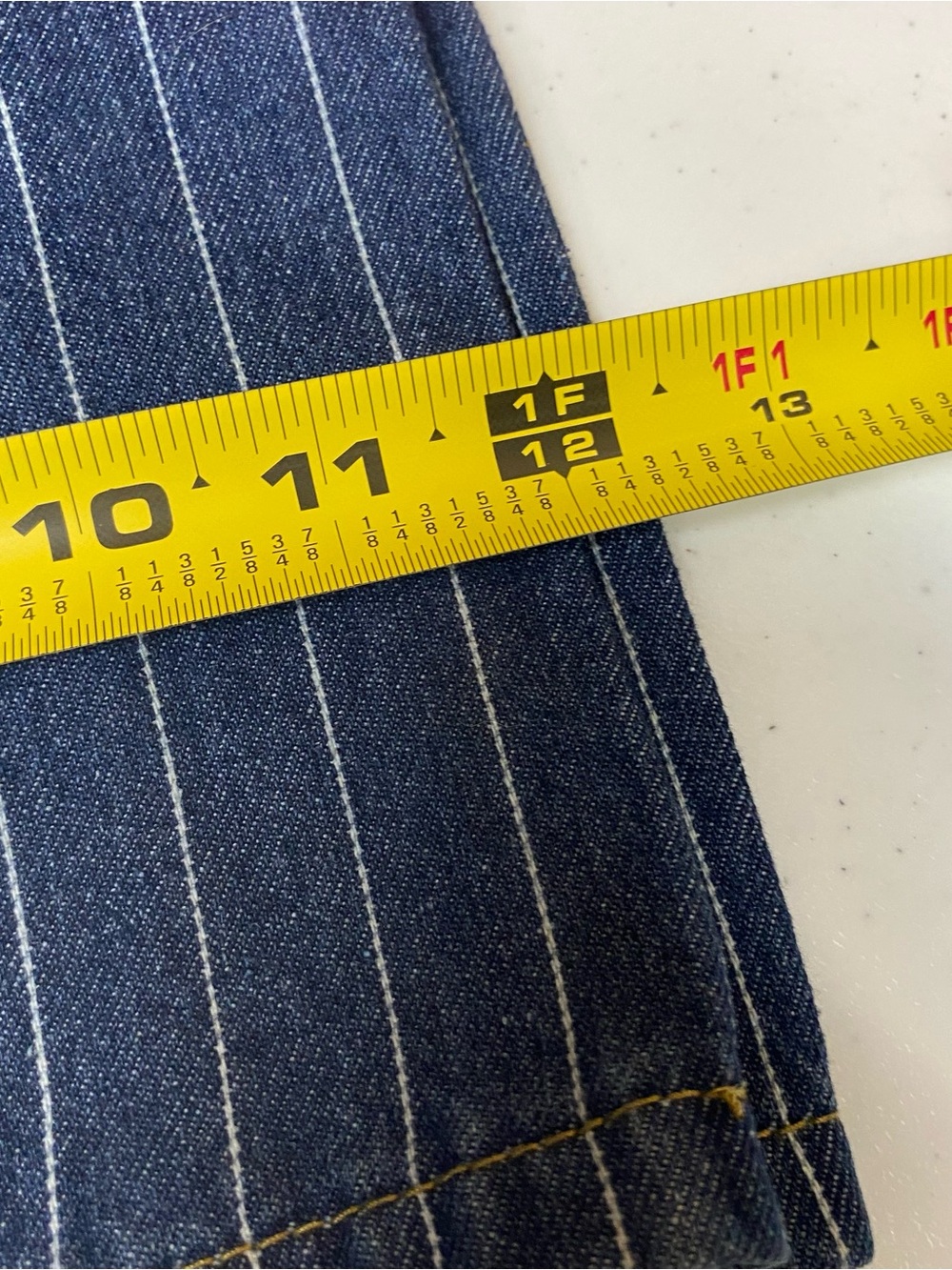 Edikted cory stripe low rise wide leg jeans size medium pinstripe new with tags - Picture 11 of 11